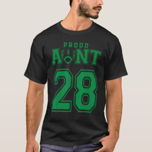 Camiseta Personalizado Orgullosa Tía de Fútbol Número 28 G