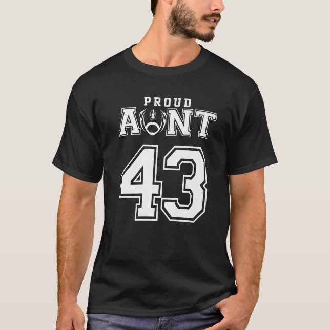 Camiseta Personalizado Orgullosa Tía de Fútbol Número 43 Pe (Anverso)