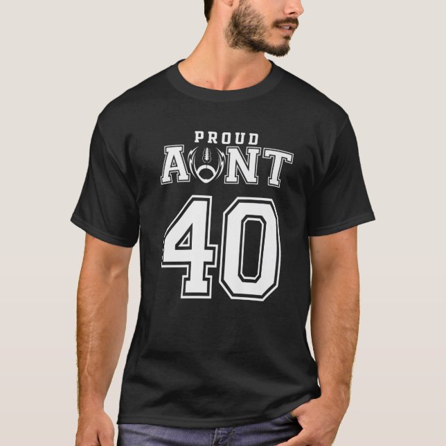 Camiseta Personalizado Orgullosa tía número 40 Personalizad (Anverso)