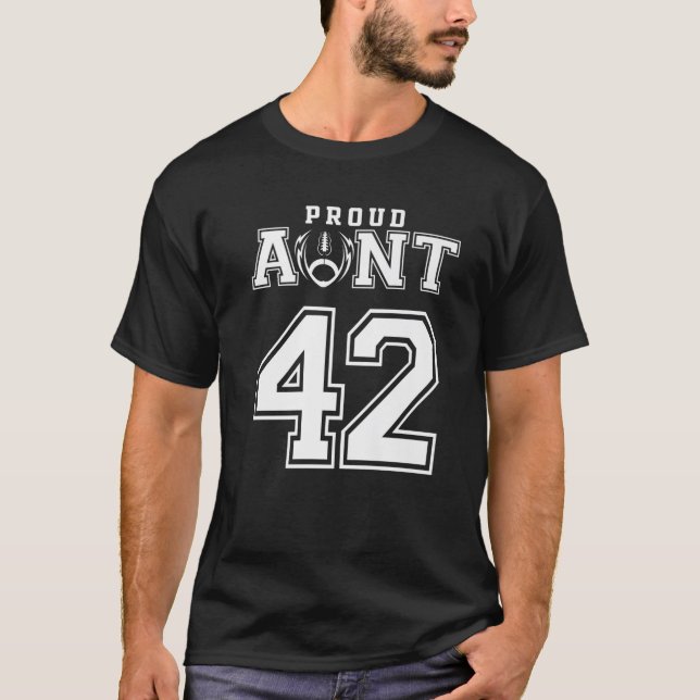 Camiseta Personalizado Orgullosa tía número 42 Personalizad (Anverso)