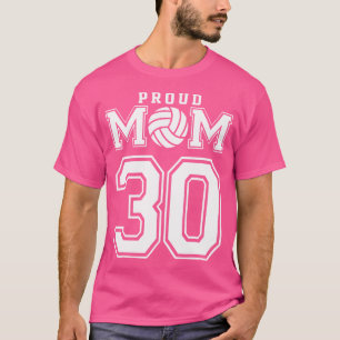 Camiseta Personalizado Orgullosa Voleibol Mamá Número 30 Pe