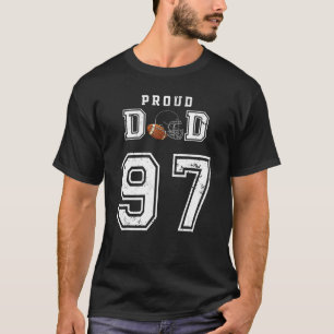 Camiseta Personalizado Orgulloso Fútbol Papá Número 97 Pers