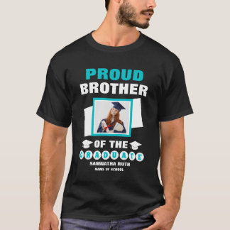 Camiseta Personalizado Orgulloso Hermano De La Foto De Grad