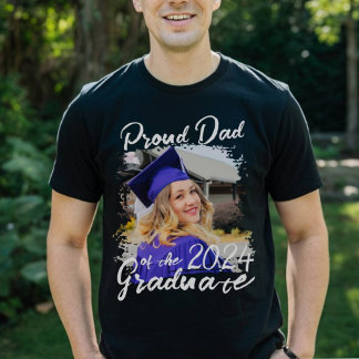 Camiseta Personalizado Orgulloso Padre Del Graduado 2024