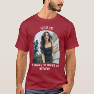 Camiseta Personalizado Orgulloso Papá Graduado Foto Camiset