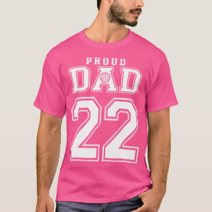Camiseta Personalizado Orgulloso Voleibol Papá Número 22 Pe