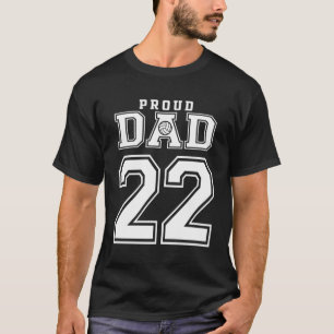 Camiseta Personalizado Orgulloso Voleibol Papá Número 22 Pe