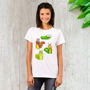 Camiseta Personalizado orugas verde amarillo marrón