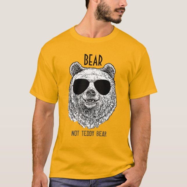 Camiseta Personalizado OSO NO OSO TEDDY Regalo Para Hombres (Anverso)