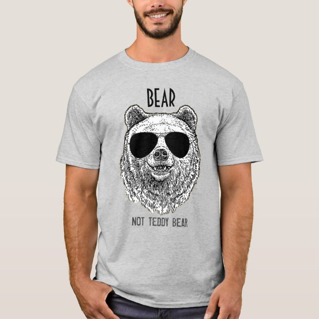 Camiseta Personalizado OSO NO OSO TEDDY Regalo Para Hombres (Anverso)