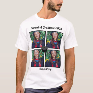 Camiseta Personalizado Padre de graduado 2023 4 Collage de 