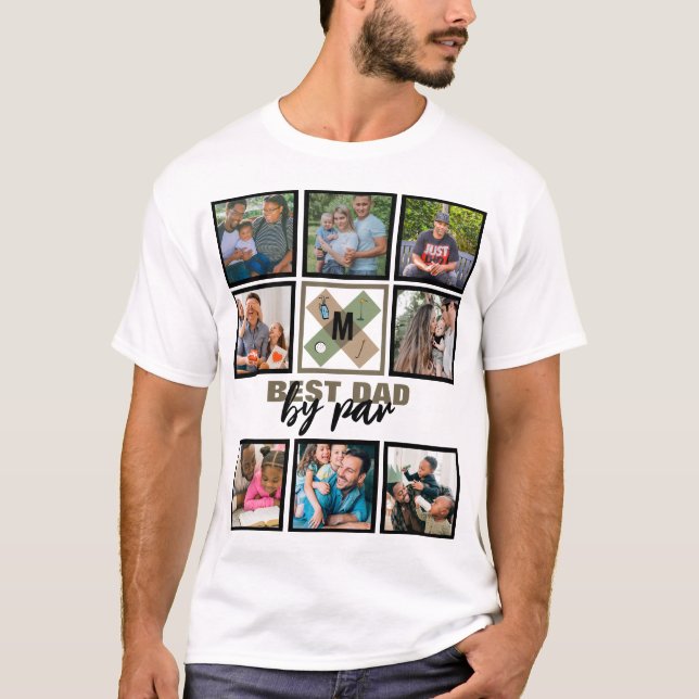 Camiseta Personalizado Padres Día Mejor Papá Por Collage de (Anverso)