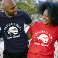 Personalizado Papá Béisbol, mamá con nombre y núme