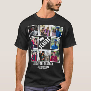Camiseta Personalizado Papá del Collage de fotos de grado 8