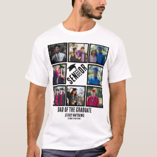 Camiseta Personalizado Papá del Collage de fotos de grado 8