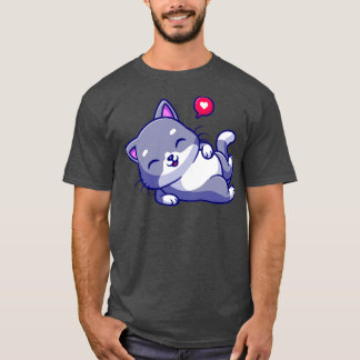 Camiseta Personalizado para el gato lindo feliz