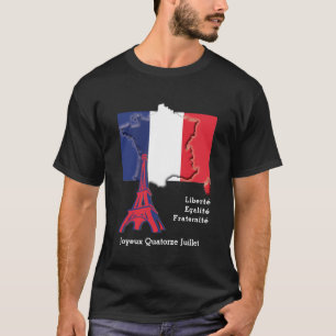 Camiseta Personalizado Patriótico FRANCÉS