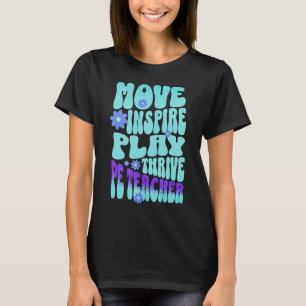 Camiseta Personalizado PE Gym Maestra Retro Mover, Inspirar