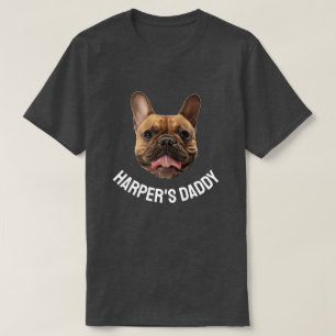 Camiseta Personalizado Perro Papi Perro Cara Nombre Perro D