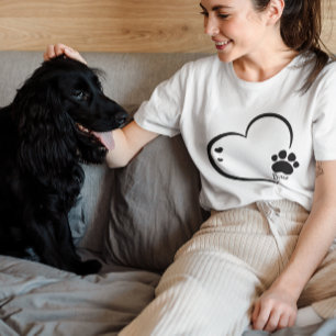 Camiseta Personalizado personalizada Nombre de perro Regalo