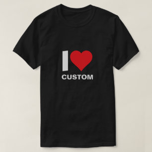 Camiseta Personalizado Personalizado Corazón Amo a su Perso