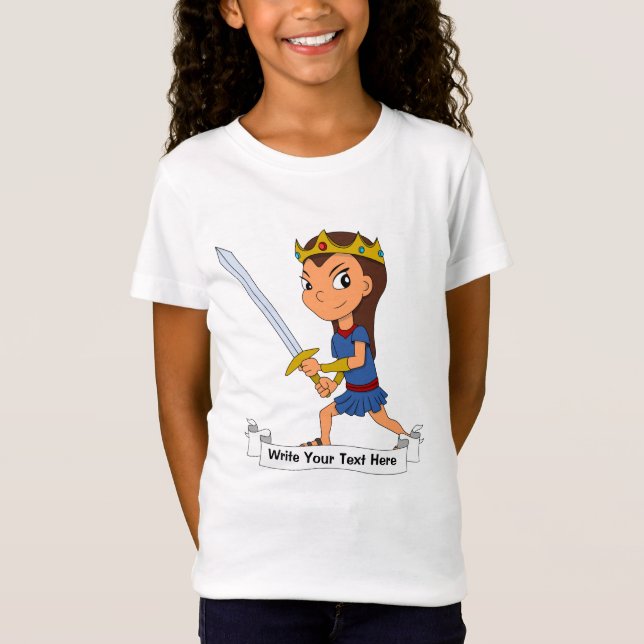 Camiseta personalizado personalizado guerrero princesa (Anverso)