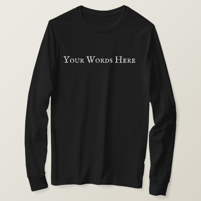 Camiseta Personalizado/Personalizado - Las palabras camiset (Anverso del diseño)