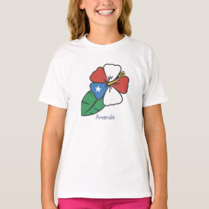 Camiseta Personalizado Personalizado Patriótico Hibiscus Fl