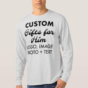 Camiseta Personalizado personalizado Tee de manga larga Ash