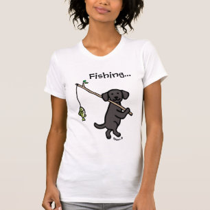 Camiseta Personalizado Pesquero de Labrador Negro
