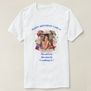 Camiseta Personalizado Photo Text   Crear su propio cumplea