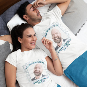 Camiseta Personalizado Photo Text   Crear su propio cumplea