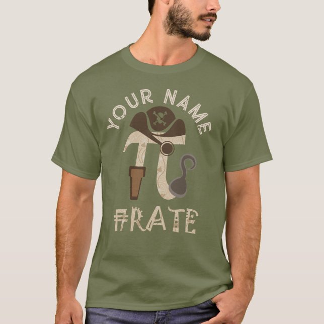 Camiseta Personalizado Pi Day pirate (Anverso)