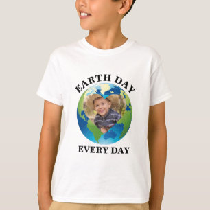 Camiseta Personalizado planeta foto del corazón Tierra día 
