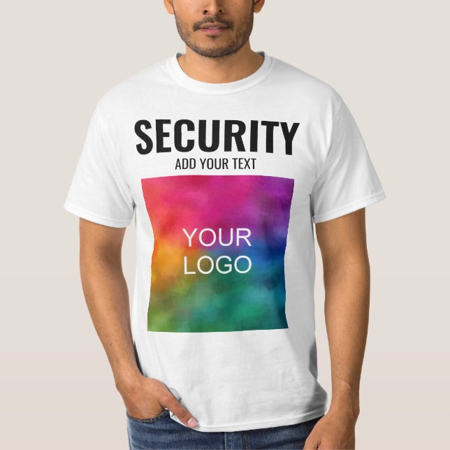 Camiseta Personalizado Plantilla de doble cara Seguridad de (Anverso)