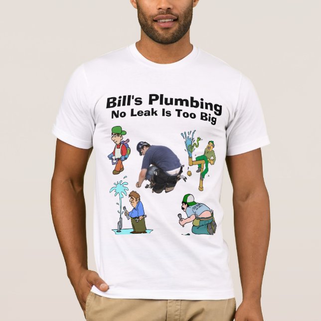 Camiseta Personalizado Plumber Uniform Shirny Gracioso (Anverso)
