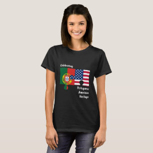 Camiseta personalizado portuguesa estadounidense