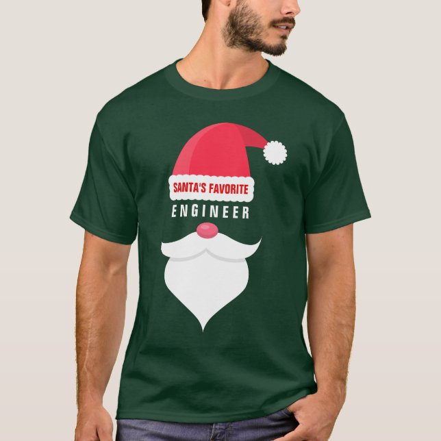 Camiseta Personalizado preferido del ingeniero de Santa (Anverso)