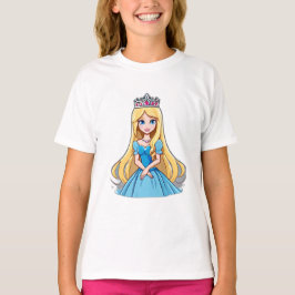 Camiseta Personalizado Princesa Larga Cabello Tiara Hereder