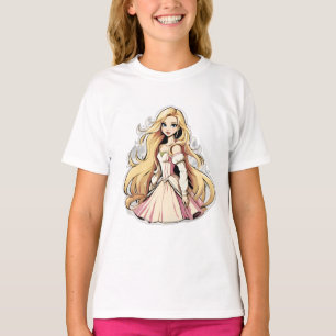 Camiseta Personalizado Princesa Larga Cabello Tiara Hereder