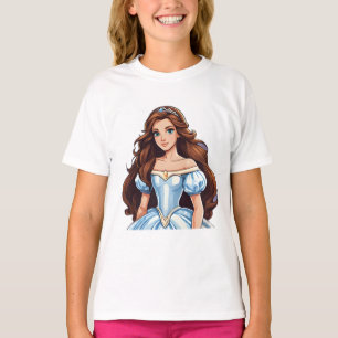 Camiseta Personalizado Princesa Larga Cabello Tiara Hereder