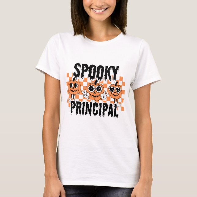 Camiseta Personalizado principal de la escuela de Halloween (Anverso)
