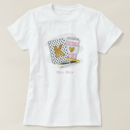 Camiseta Personalizado Profesor de guardería Café blanco pa