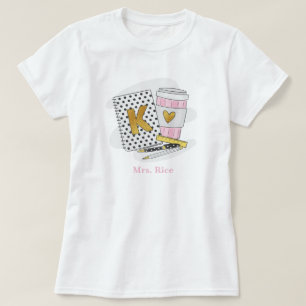 Camiseta Personalizado Profesor de guardería Café blanco pa