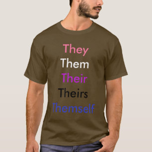 Camiseta Personalizado Pronoun Genderfluido