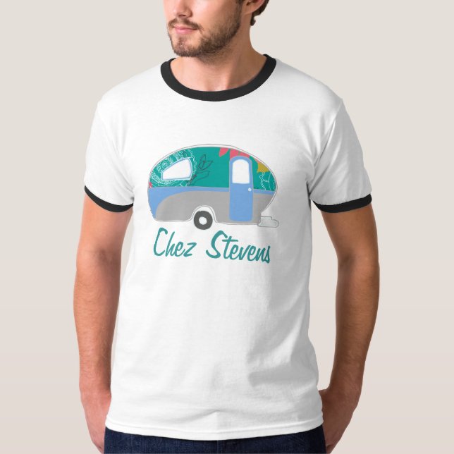 Camiseta Personalizado Propietario de Caravana Vintage Retr (Anverso)