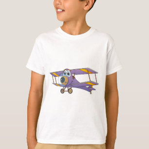 Camiseta Personalizado púrpura biplano