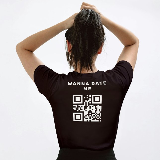 Camiseta Personalizado QR Code quiere salir conmigo (Subido por el creador)