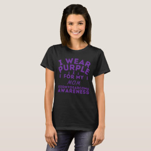 Camiseta Personalizado Que Uso Púrpura Para Mi Papá Leiomyo