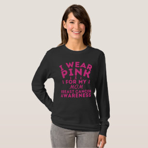 Camiseta Personalizado Que Uso Rosa Para Mi Mamá Con Cáncer